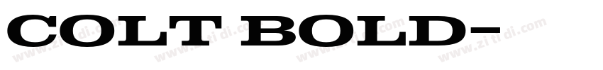 Colt Bold字体转换